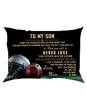 American football pillow - Mom to son - Never los Rectangular Pillowcase front