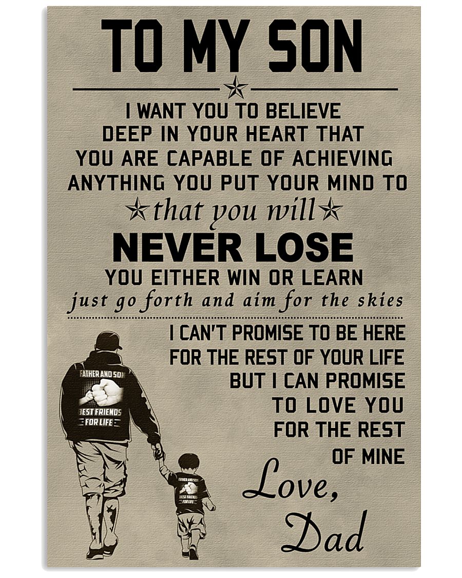 Make it the meaningful message to your son 11x17 Poster