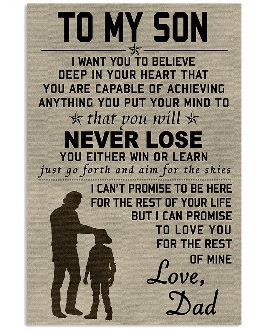 To My Son 11x17 Poster