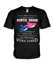 shark T-shirt - Don't mess with me V-Neck T-Shirt thumbnail