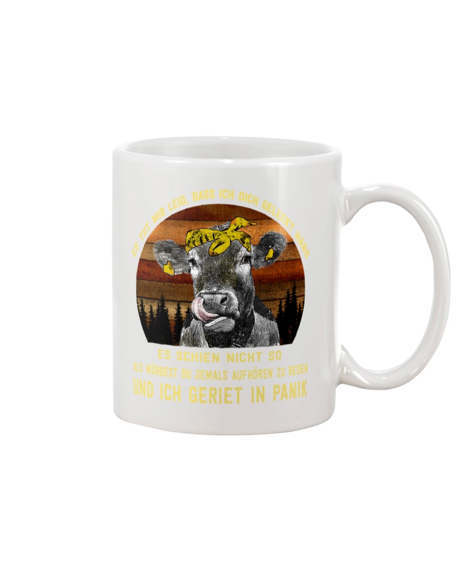 cow mug - I'm sorry I licked you german vs Mug