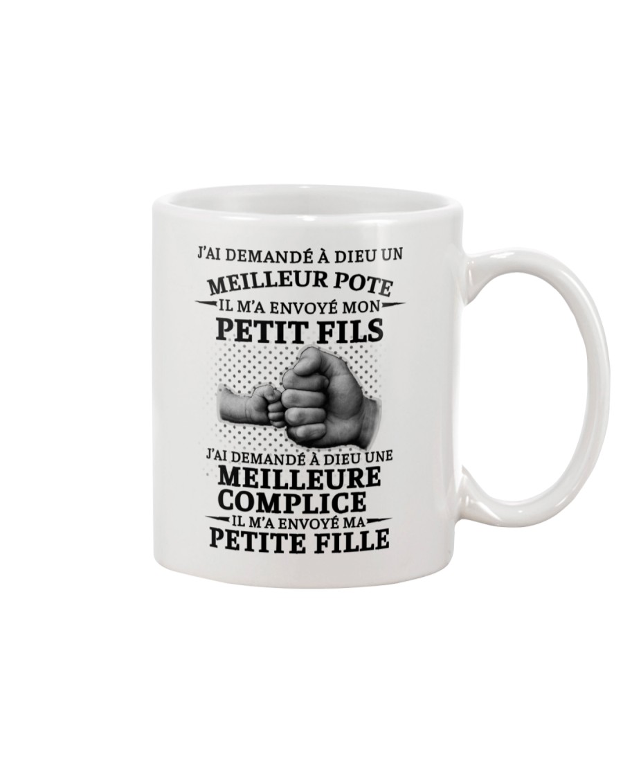 family mug - I asked God French vs Mug