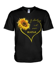 sunflower T-shirt - being a Nana french vs V-Neck T-Shirt thumbnail