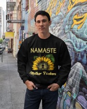 sunflower T-shirt - yoga Namaste Crewneck Sweatshirt lifestyle-unisex-sweatshirt-front-2