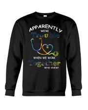 medical T-shirt - we're trouble Crewneck Sweatshirt thumbnail
