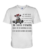 cow T-shirt - I'm more of a mama cow french vs V-Neck T-Shirt thumbnail