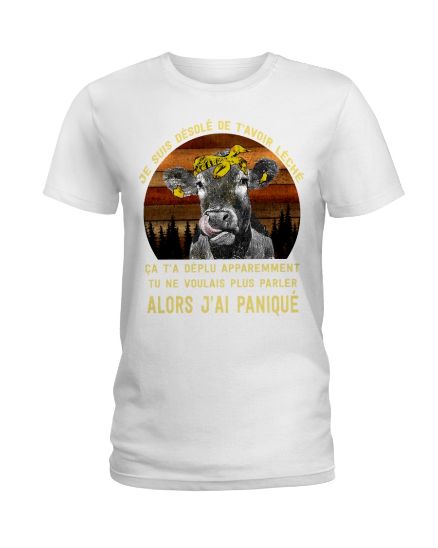 cow T-shirt - I'm sorry I licked you french vs Ladies T-Shirt