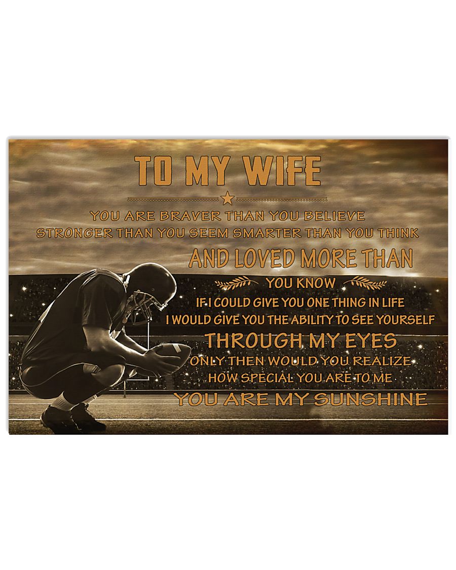 AMERICAN FOOTBALL POSTER - YOU ARE BRAVER 17x11 Poster
