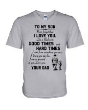 To my son good time V-Neck T-Shirt thumbnail
