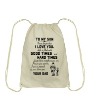 To my son good time Drawstring Bag thumbnail