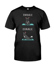 French Bulldog Yoga Inhale Exhale Classic T-Shirt front
