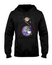 Apollo 11 in one simple cartoon Hooded Sweatshirt thumbnail