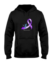 Hippie Dragonfly Purple Ribbon Lupus Awareness T S Hooded Sweatshirt thumbnail