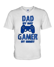 Gamer by night V-Neck T-Shirt thumbnail