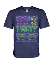 80S Style Neon Party T Shirt 80S Party Outfits 80S V-Neck T-Shirt thumbnail