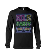 80S Style Neon Party T Shirt 80S Party Outfits 80S Long Sleeve Tee thumbnail