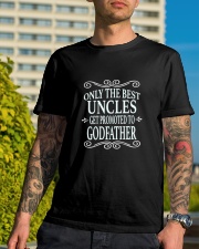 Only the best uncles get promoted to godfather Classic T-Shirt lifestyle-mens-crewneck-front-8