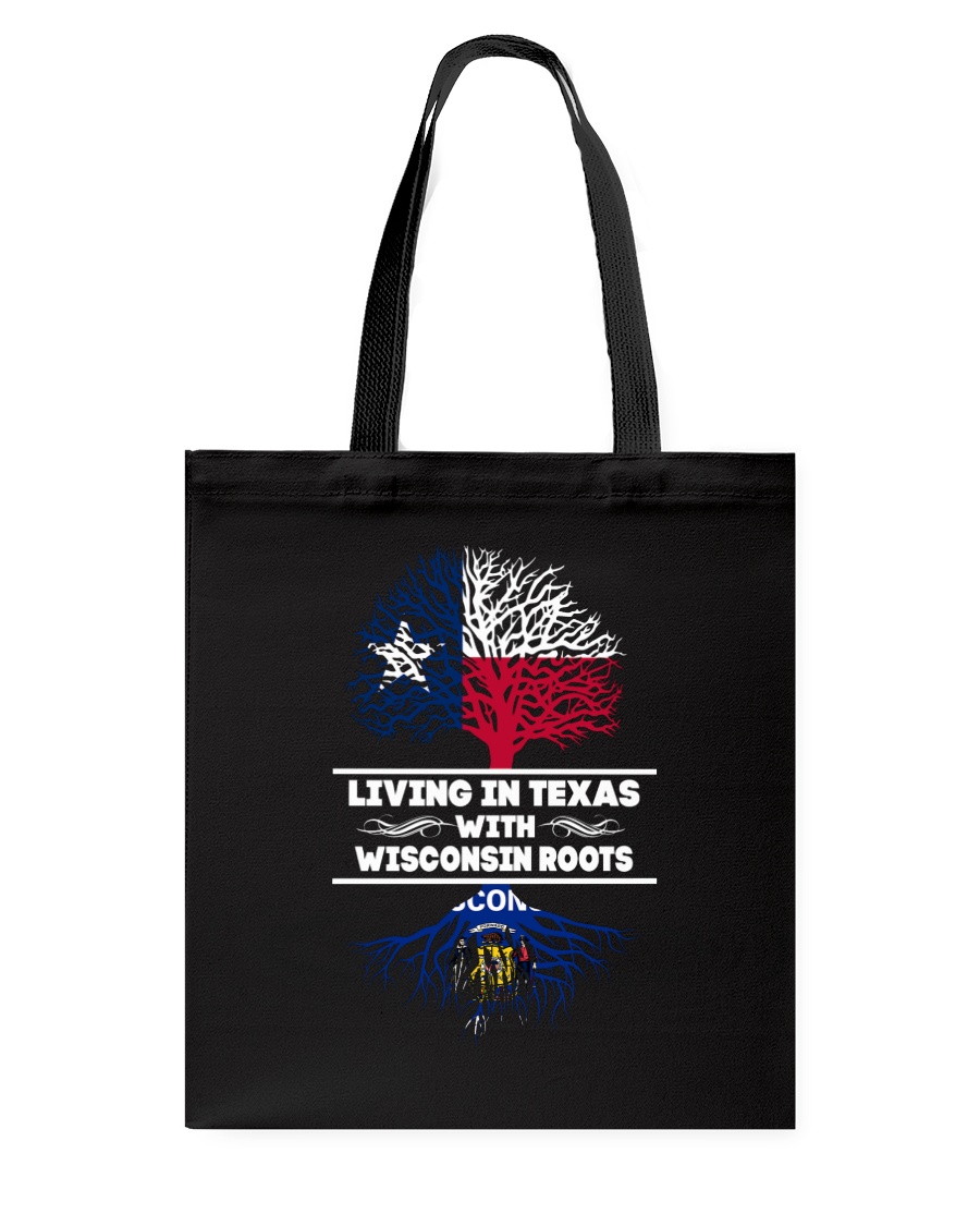 TEXAS WITH WISCONSIN ROOT SHIRTS Tote Bag