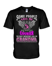 CALL ME COURIER GRANDMA JOB SHIRTS V-Neck T-Shirt thumbnail