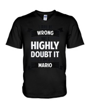 MARIO I MAY BE WRONG BUT I HIGHLY DOUBT IT V-Neck T-Shirt thumbnail