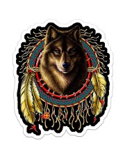 Wolf Dreamcatcher Sticker - Single (Vertical) front