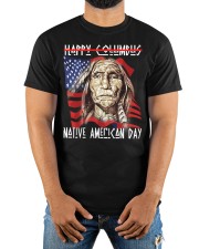 No Happy Columbus Day - Native American Day Classic T-Shirt apparel-classic-tshirt-lifestyle-front-279