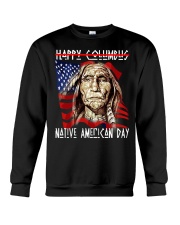 No Happy Columbus Day - Native American Day Crewneck Sweatshirt tile