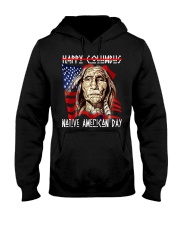 No Happy Columbus Day - Native American Day Hooded Sweatshirt tile
