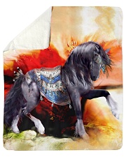 Native American Pattern Blanket - Horse Sherpa Fleece Blanket tile