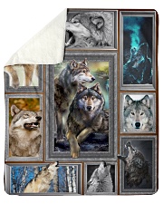 Native American Pattern Blanket - Wolf Sherpa Fleece Blanket tile