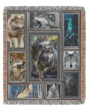 Native American Pattern Blanket - Wolf 50x60 - Woven Blanket tile