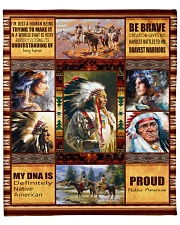 Native American Pattern Blanket - Proud Native American Fleece Blanket - 50" x 60" front