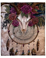 Native American Pattern Blanket - White Buffalo Fleece Blanket - 50" x 60" front