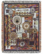 Native American Pattern Blanket 60x80 - Woven Blanket tile