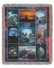 Native American Pattern Blanket - Wolf 50x60 - Woven Blanket tile