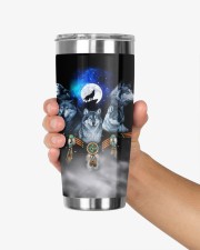 Wolf Tumbler - Native American Pattern 20oz Tumbler aos-20oz-tumbler-lifestyle-front-27