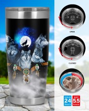 Wolf Tumbler - Native American Pattern 20oz Tumbler aos-20oz-tumbler-lifestyle-front-43