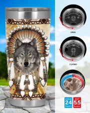Native Wolf - Native American Pattern 20oz Tumbler aos-20oz-tumbler-lifestyle-front-43