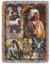 Native American Pattern Blanket 60x80 - Woven Blanket tile