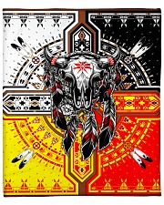 Native American Pattern Blanket - Medicine Wheel Feather Fleece Blanket - 50" x 60" front