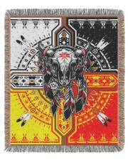 Native American Pattern Blanket - Medicine Wheel Feather 50x60 - Woven Blanket tile