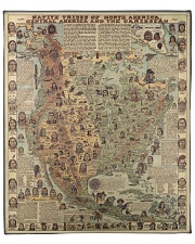 Native Tribes of North America Mapped Fleece Blanket - 50" x 60" front