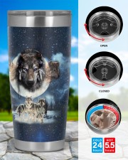 Wolf Tumbler - Native American Pattern 20oz Tumbler aos-20oz-tumbler-lifestyle-front-43