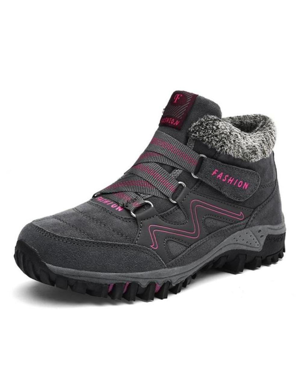 Snow Boots Leather Women Warm Thick Plush Snow Boots Waterproof Female Wedge Suede Boots Non-Slip Lady Shoes VG06 template