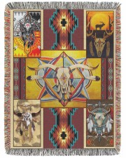 Native American Pattern Blanket - White Buffalo 60x80 - Woven Blanket tile