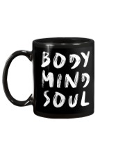 Yoga Body Mind Soul Black Mug Mug back