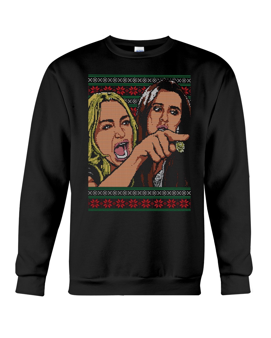 Yelling At A Cat Crewneck Sweatshirt