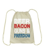 Beer Bacon Guns And Freedom Tank Top Drawstring Bag thumbnail