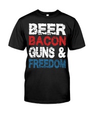 Beer Bacon Guns And Freedom Tank Top Classic T-Shirt thumbnail