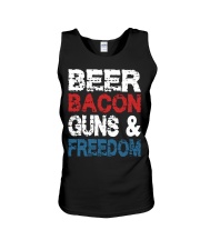 Beer Bacon Guns And Freedom Tank Top Unisex Tank thumbnail